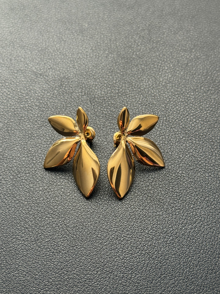 Golden Leaf Studs