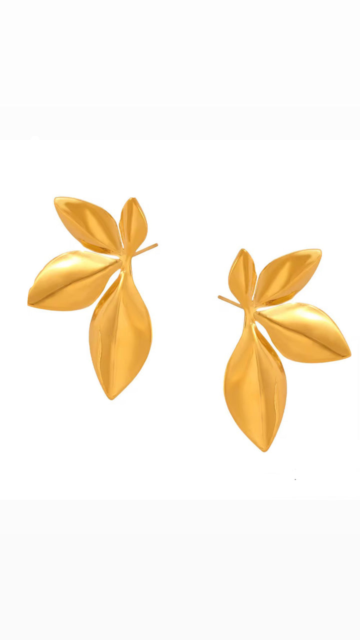 Golden Leaf Studs